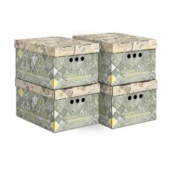 Коробка для хранения Valiant Boho Green, складная, 25 x 33 x 18,5 см 