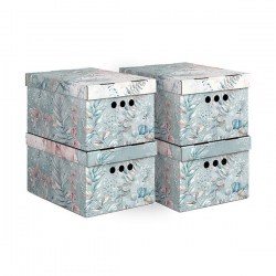 Коробка для хранения Valiant Botanic Blue, складная, 25 x 33 x 18,5 см