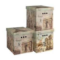 Коробка для хранения Valiant Travelling Paris, складная, 28 x 38 x 31,5 см